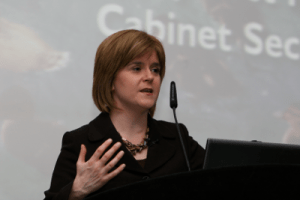 Nicola Sturgeon, who is leading the Procurement Reform Bill, speaking at a SURF event in 2009
