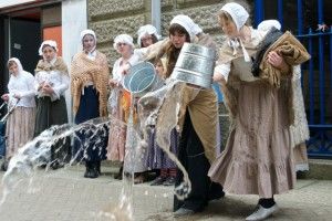 The street play 'Squalor', a 'Secret Fridays' cultural event in the town of Liskeard